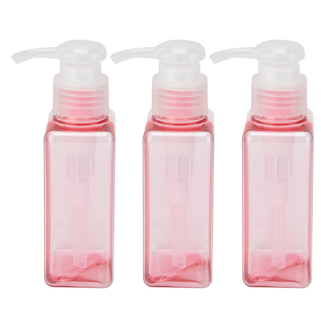 3PCS 100ml Refillable Plastic Empty Pump Bottle Lotion Soap Dispenser Liquid Container for Shampoo