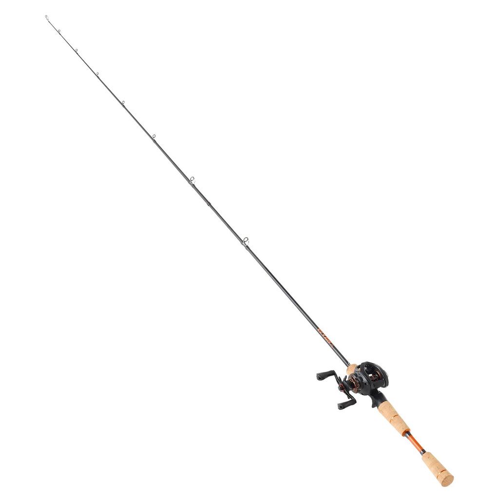 Combo Canna e Mulinello da Pesca, Combo Canna e Mulinello Baitcasting in Fibra di Carbonio IM7, Canna da Pesca per Bass con Sistema 6+1 BB, 7.0:Rapporto di trasmissione 1, Manico in sughero,