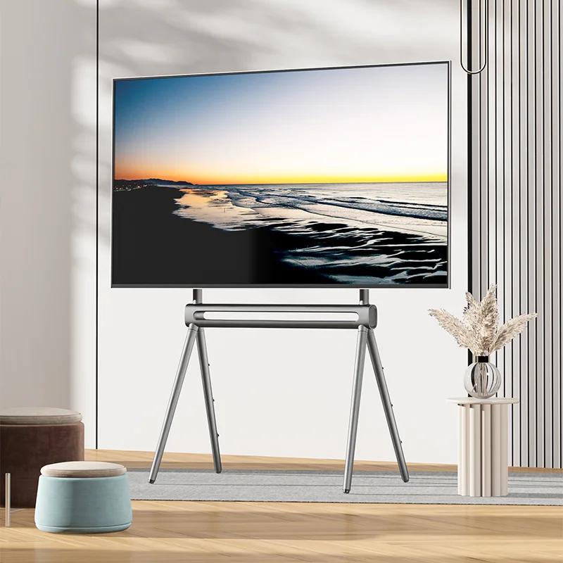 Luxury Floor TV Stand Wood Large Size Home TV Holder Metal Removable Living Room Decoration 42-75 Inches Magazine Rack Gift