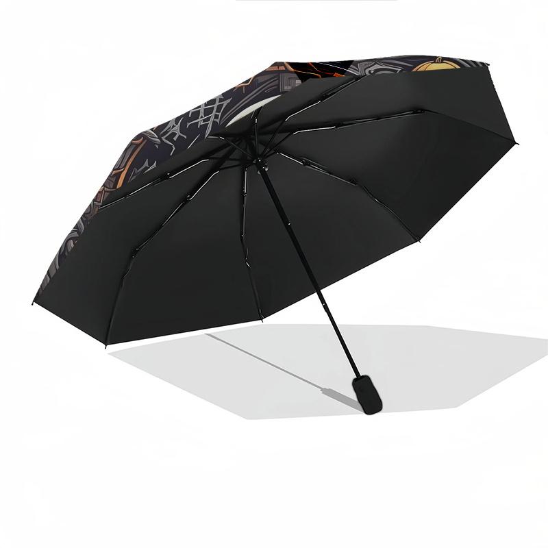 1 Auto Open Jack Skellington, Halloween Themed Colorful 8-rib Portable Umbrella for Men and Women, A Compact Commuting Companion Suitable Fo
