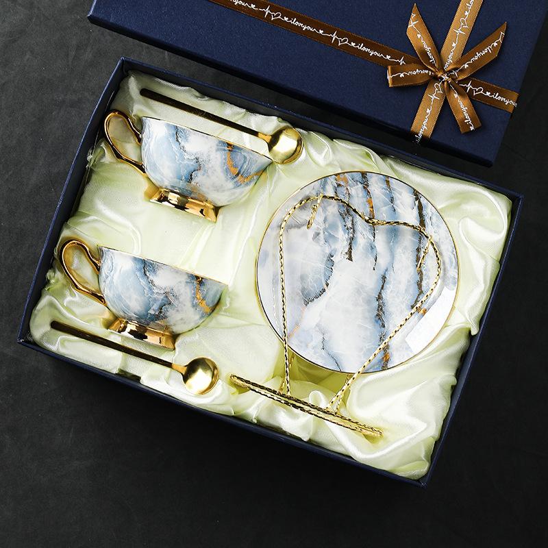 Bone China Coffee Cup High-end Exquisite Small Luxury Household Cup and Saucer Set Design Sense Niche Cup Afternoon Tea Set