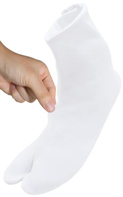 [Ai-Ai] Stretchable Tabi Socks - Comfortable and Snug Fit, White, 5-hook Fasteners, Sizes S-5L, Unisex (S (21.5-22.0cm))
