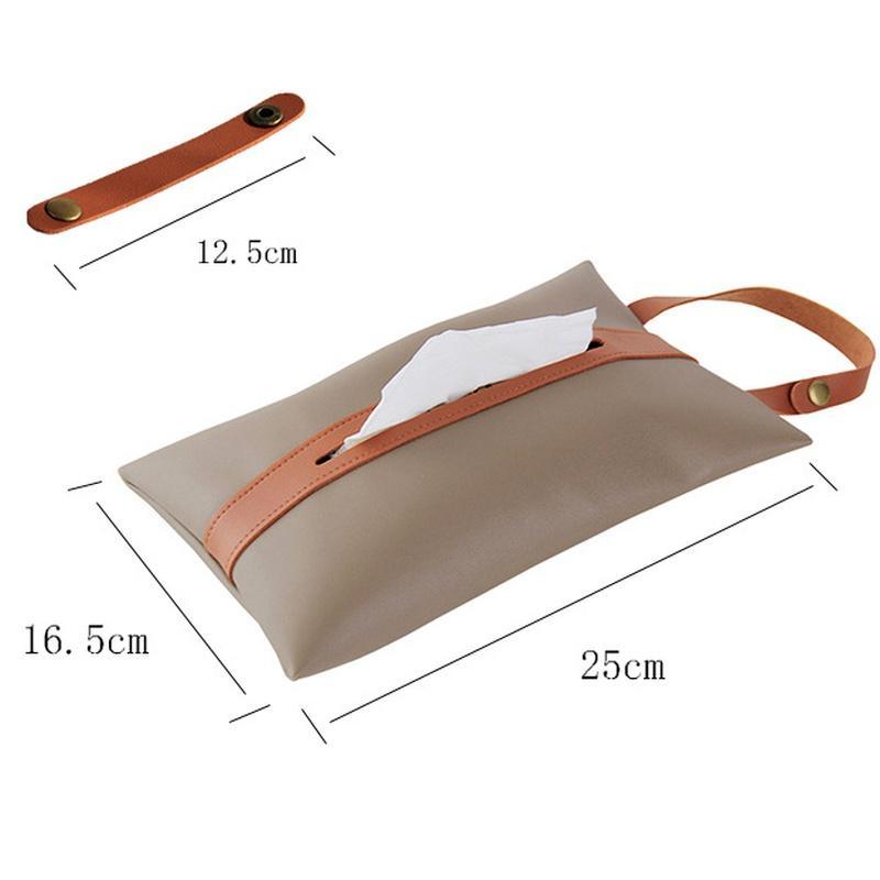 Housse de mouchoirs simple pour voiture, sac en papier à suspendre, décoration de la maison, housse de mouchoirs en cuir