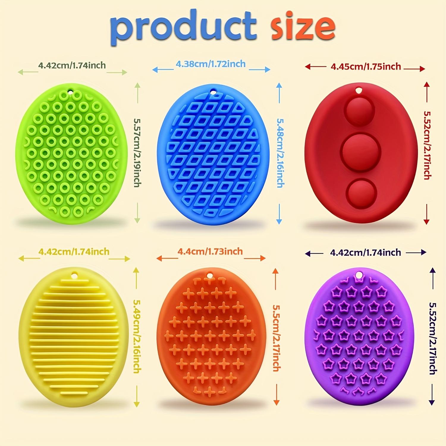 

1pc Textured Soft Stress Relief Stone, Sensory Fidget Toy for Autistic Kids, Anxiety Calming Student Prize Decompression Toy светло-серый