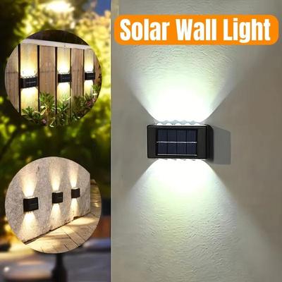 1-10 STÜCKE Solarbetriebene Stufenleuchte IP65 Wasserdicht LED Außen Treppengeländer Deck Zaun Weglampe für Garten Terrasse Hof Wanddekoration