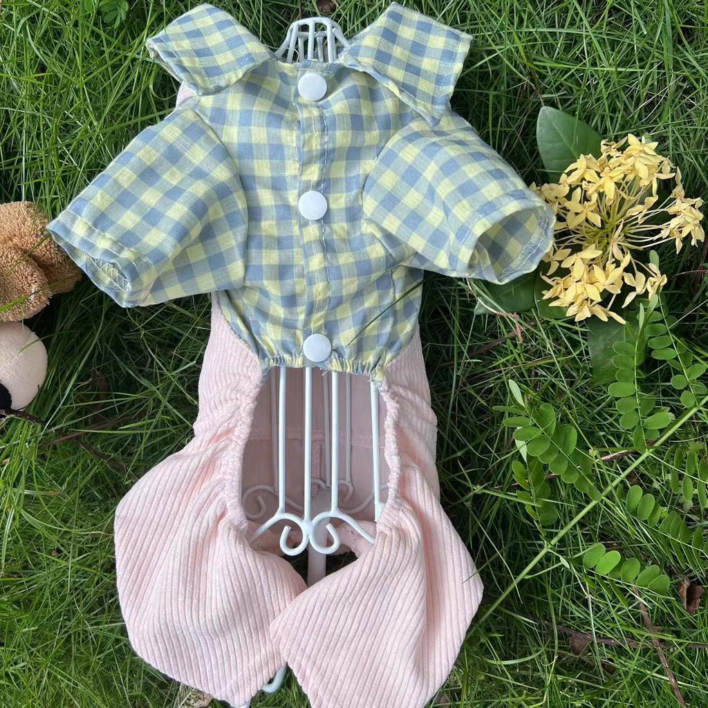 Four-legged dog clothes spring and autumn new small and medium-sized dog pet clothes teddy bear pattern pet supplies