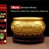Chinese Brass Treasure Ornament: Large Copper Basin for Home Decor