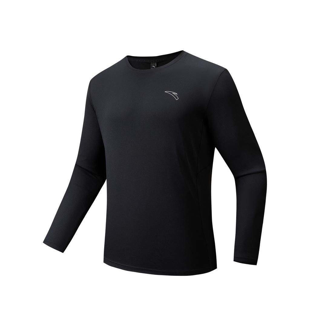 Anta Simple Solid Color Comfortable Versatile Casual Long Sleeve T-Shirt Men Tops 952615404-4