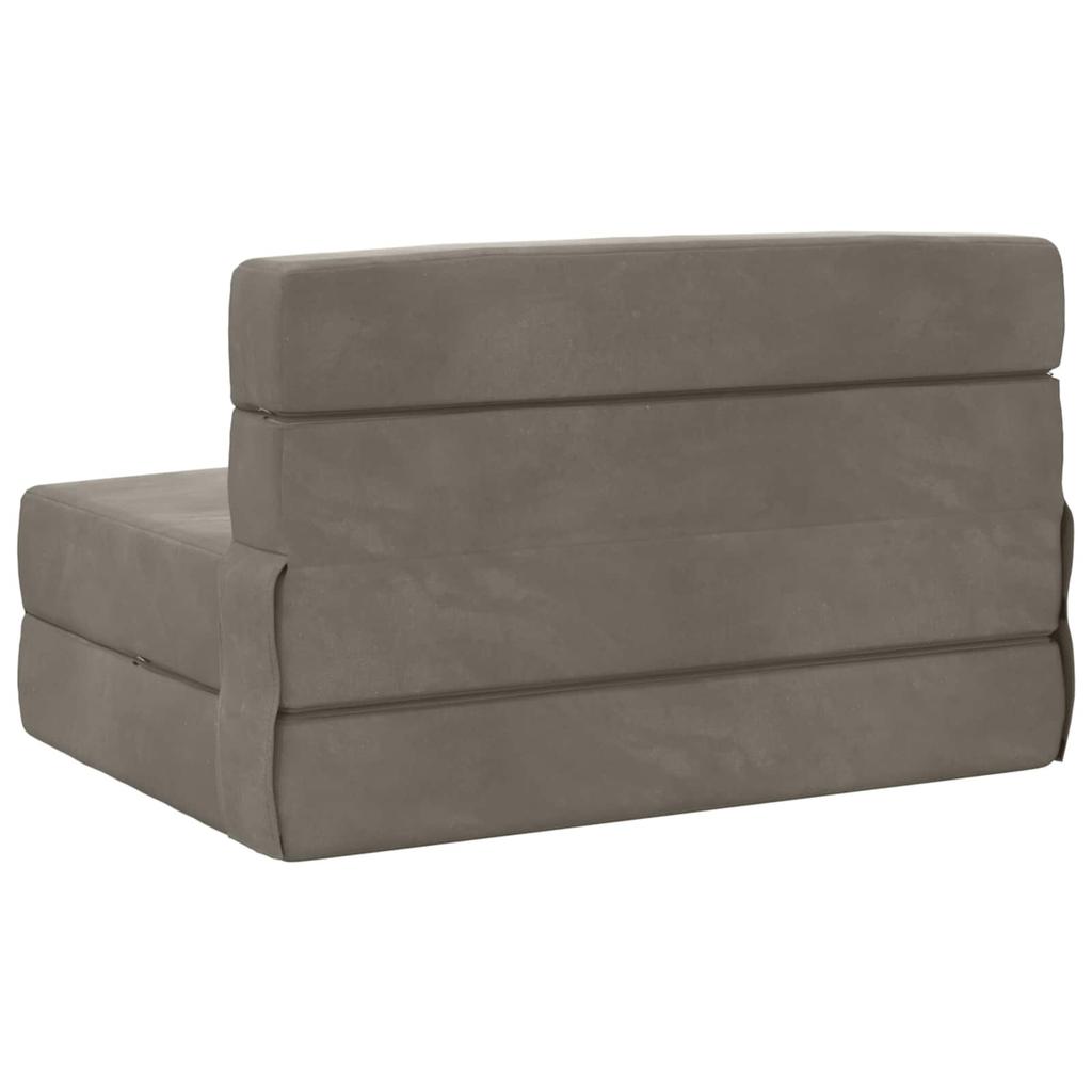 Folding Sofa Bed Light Grey 70 x 72 x 60 cm Fabric