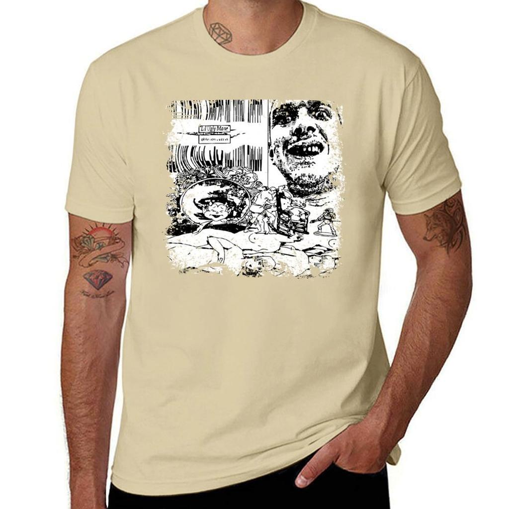 Lil Ugly Mane T-Shirt Ästhetische Kleidung Oversized Oberteile Sublim Herren Grafik-T-Shirts Hip Hop