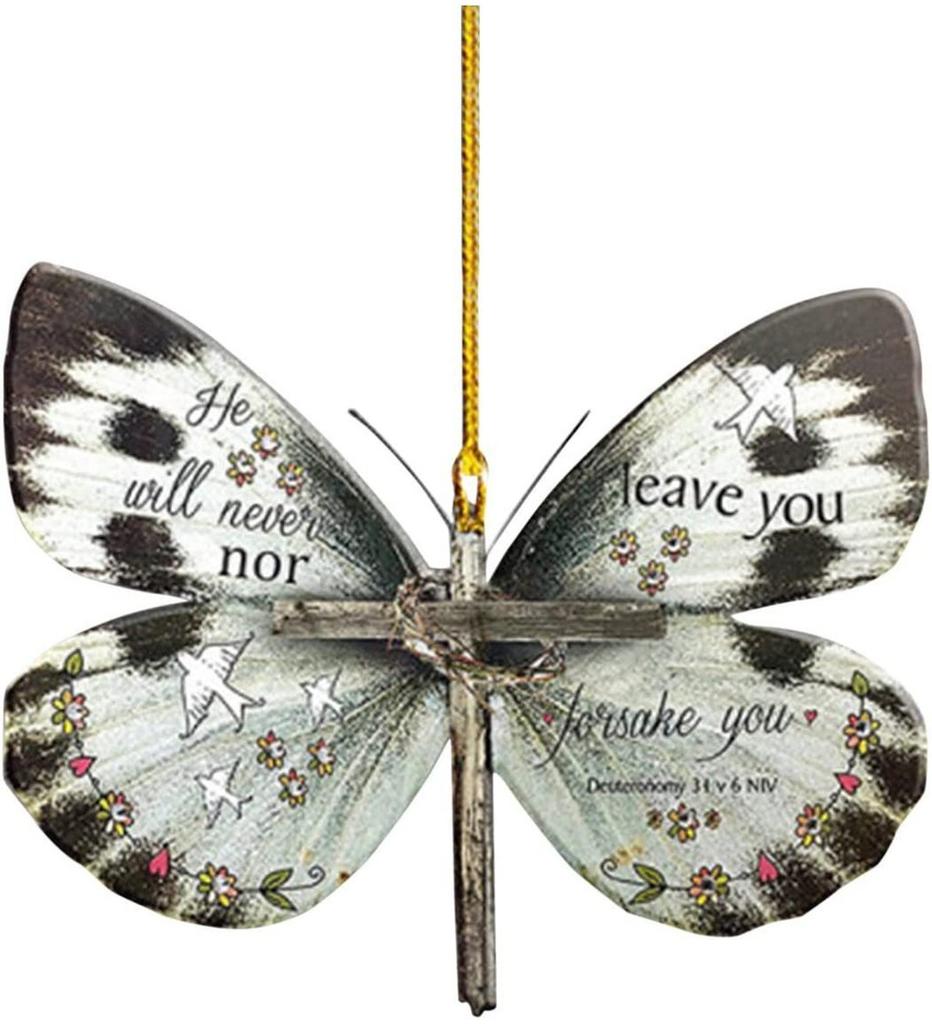 Enchanting Acrylic Vintage Butterfly Car Pendant Decorative Piece For Festive Occasions