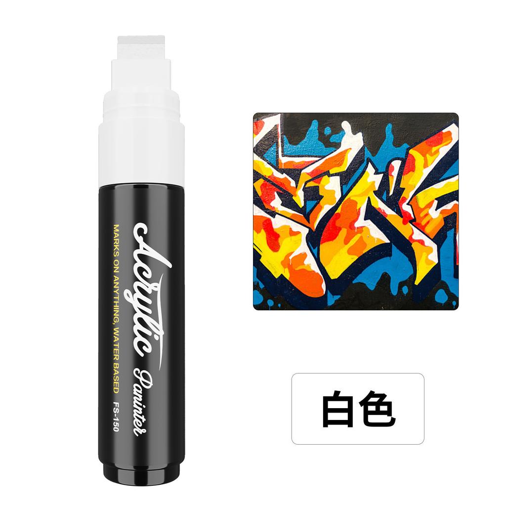 15mm Acrylic Marker Pen Large Tip Opaque Blendable Water-Based Art Marker for Professional Drawing Painting and Graffiti