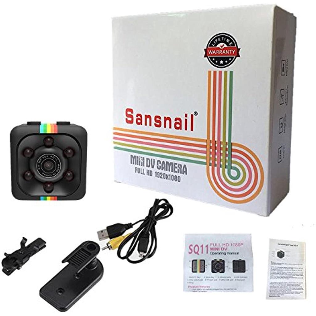 Mini Sq11 Hd Camera 1080P Night Vision Resolution (Black Color)