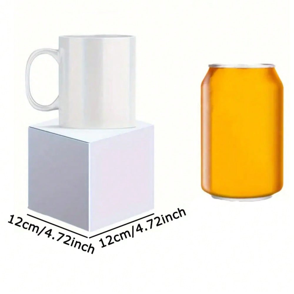 20 STK 12*12*12 cm, enkle hvite krus-gaveesker, fortykkede, sammenleggbare småemballasjebokser, perfekt for bursdag