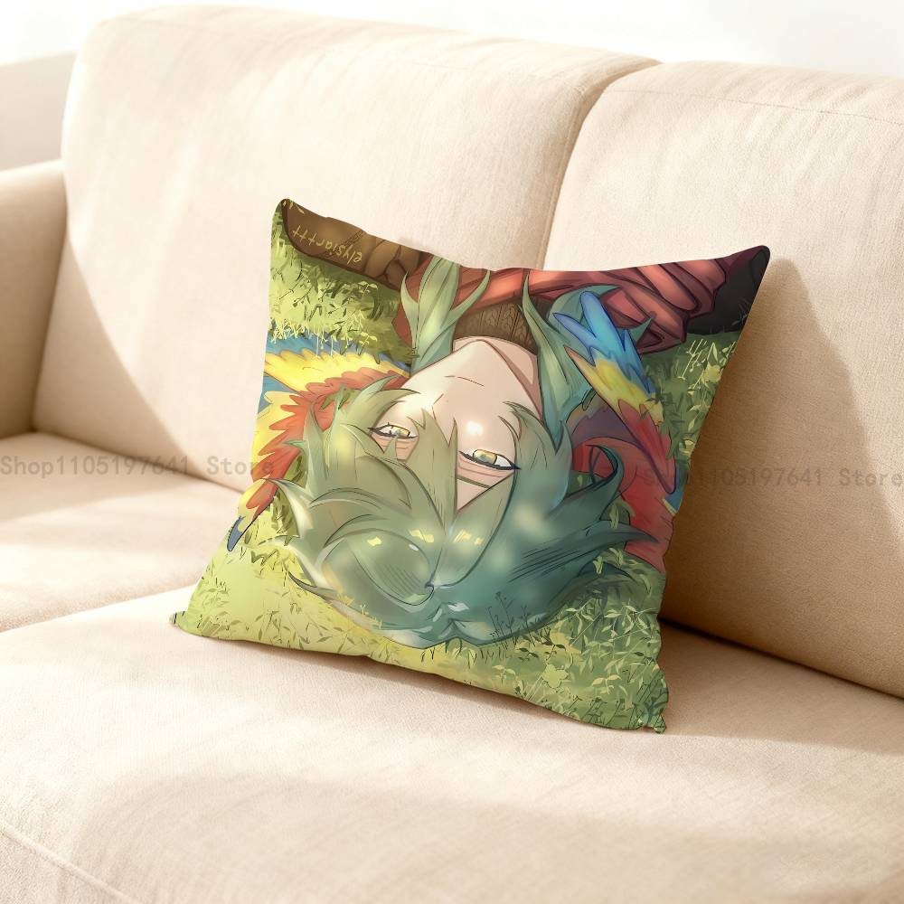 P-Parrotx2 Pillow Case Cute Cartoon Anime Peripheralsbedroom Sofa Decorative Cushion Cover Soft Cushion Cover