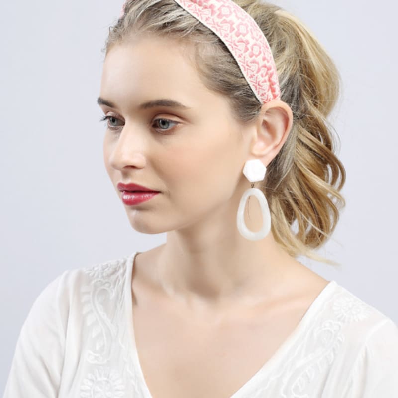 LALA Ethnic Imported Lace Hairband L-L Pink