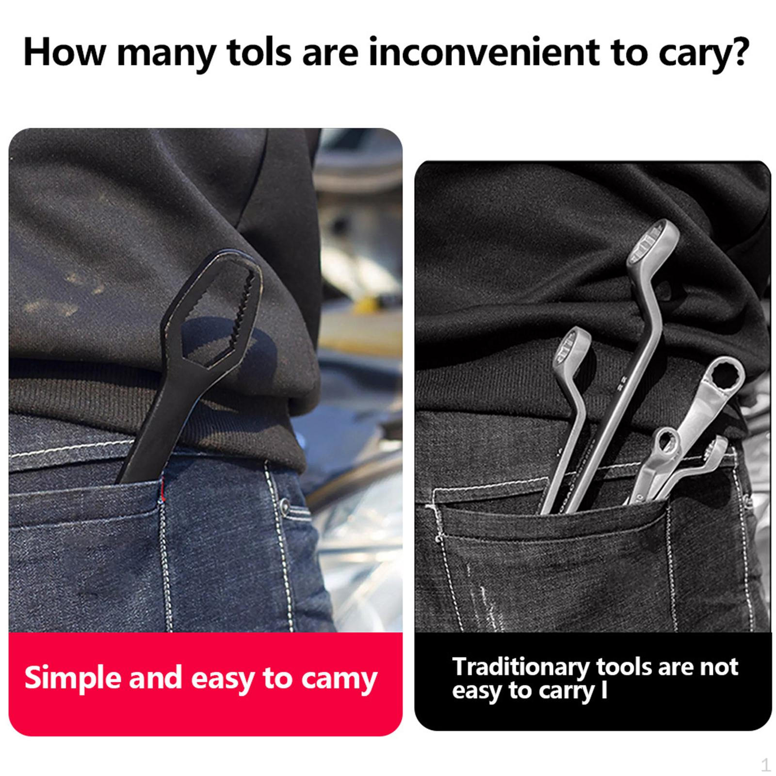 

3-17 мм двухсторонний гаечный ключ из стали высокой твердости автоматические инструменты регулируемый универсальный чёрный