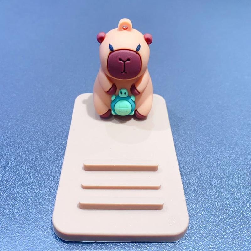 Cute Capybara Phone Tablet Stand Cartoon Model Desktop Pendant Lazy Stand Handmade Small Gift Children'S Toy