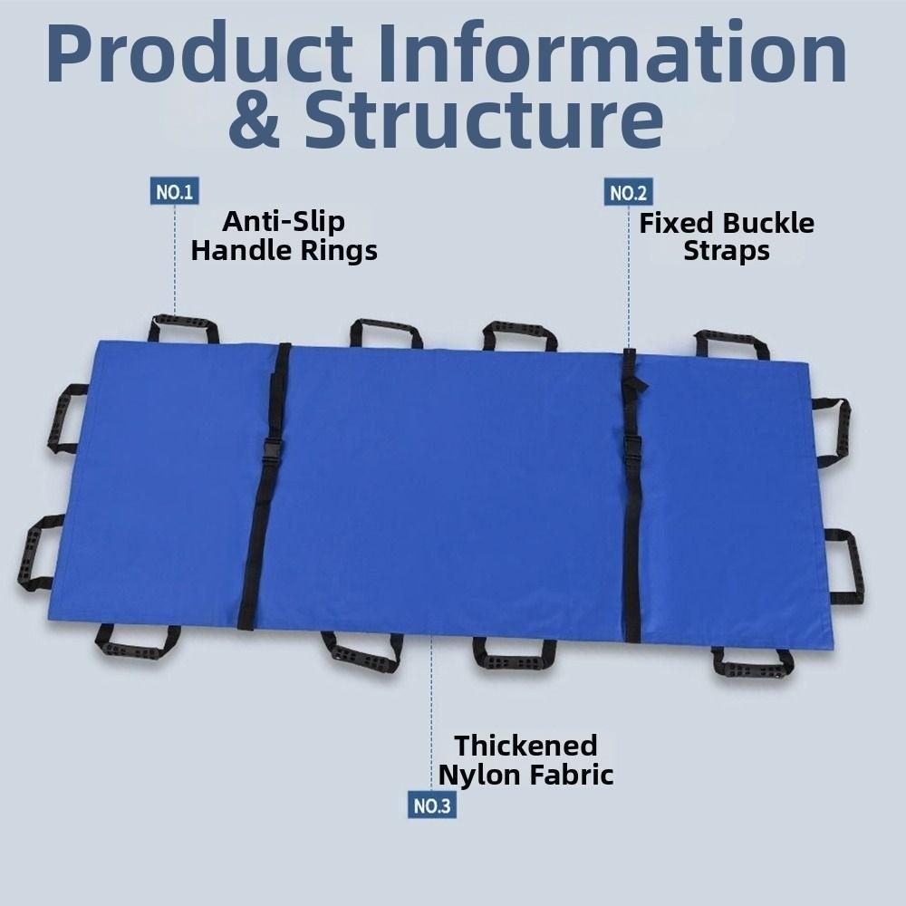 Nylon Material Flip Over Care Pad 12 Handles Elderly Turning Care Pad Up Down Stairs