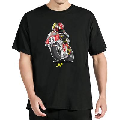 Kevin Schwantz Cotton T-shirt T Shirts Heavyweight Plain Black Men's Clothing Oversized Tshirt Summer Casual Top Tees