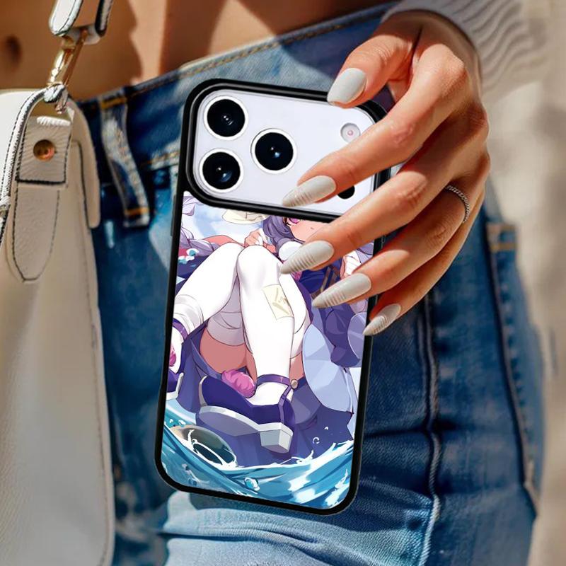 Genshin Impact Qiqi Manga Art Phone Case For iPhone 17 Air 14 15 13 12 Max Cover For Apple 14 15 16 16e 11 Pro Max Plus Coque