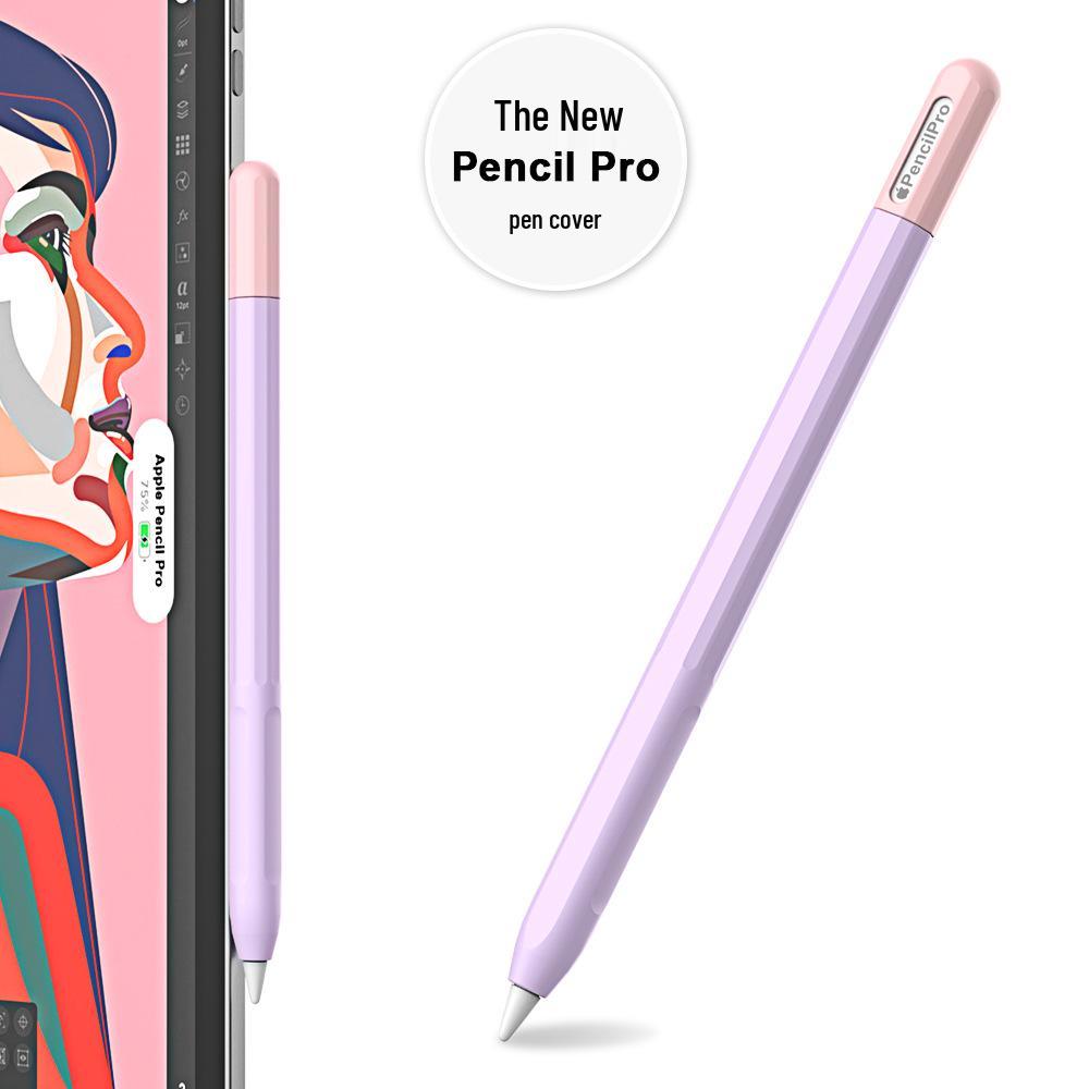 Apple Pencil Pro 4th Gen Silicone Protective Cover - Full Wrap, Color Block Design