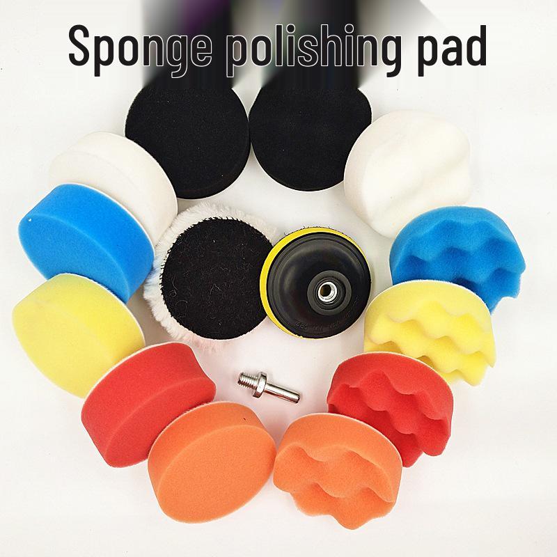 Car Detailing Polishing Pad Set - 3" to 7" Glazing, Waxing, Sanding Sponges