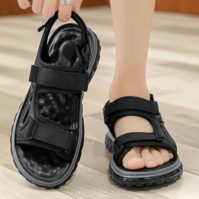 Fashion With Platform Male Shoe Sports Height Luxury Designer Clearance Sale High Quality New Summer Low Price Pvc Fashion Men's Sandal