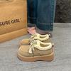 Warm snow boots round head lace-up Birkenstocks women's winter platform all-inclusive velvet loafers cotton shoes