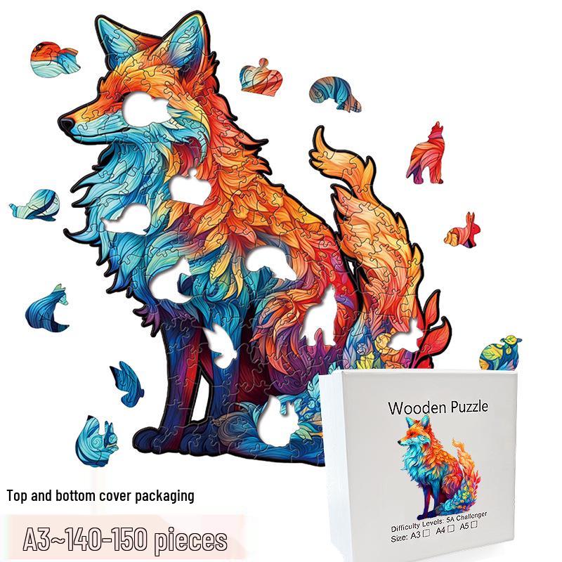 Irregular Animal Dog Penguin Wooden Puzzle in Stock