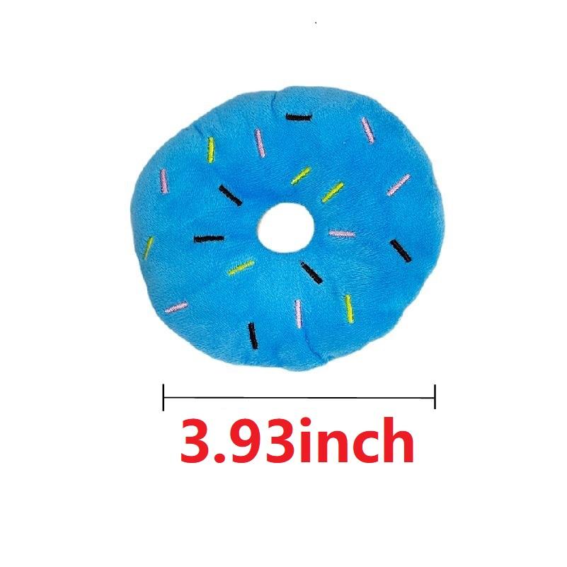 

Puppy Chewing Toys Soft Dog Donuts Plush Pet Squeaker Sound Toys for Small Medium Dog Pet Interactive Toys Dog Supplies синий