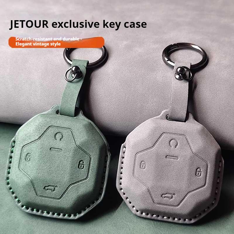 Car Key Case Bag Remote Control Protection Cover For Chery Jetour T2 Traveler Fob 4 Buttons Buckle Durable Accessories