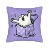 SSimon Cat Humorous Cat Square Pillow Case  Cushion Covers Custom Zipper Decorative Pillowcover for Bed xcm