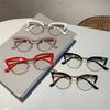 Fashion New Vintage Cat Eye Glasses Frame New Stylish Metal Women Eyewear Trendy Brand Design Non-prescription Eyeglasses