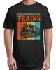 Distracted By Trains Funny Locomotive Men T-Shirt for Men & Women S–4XL