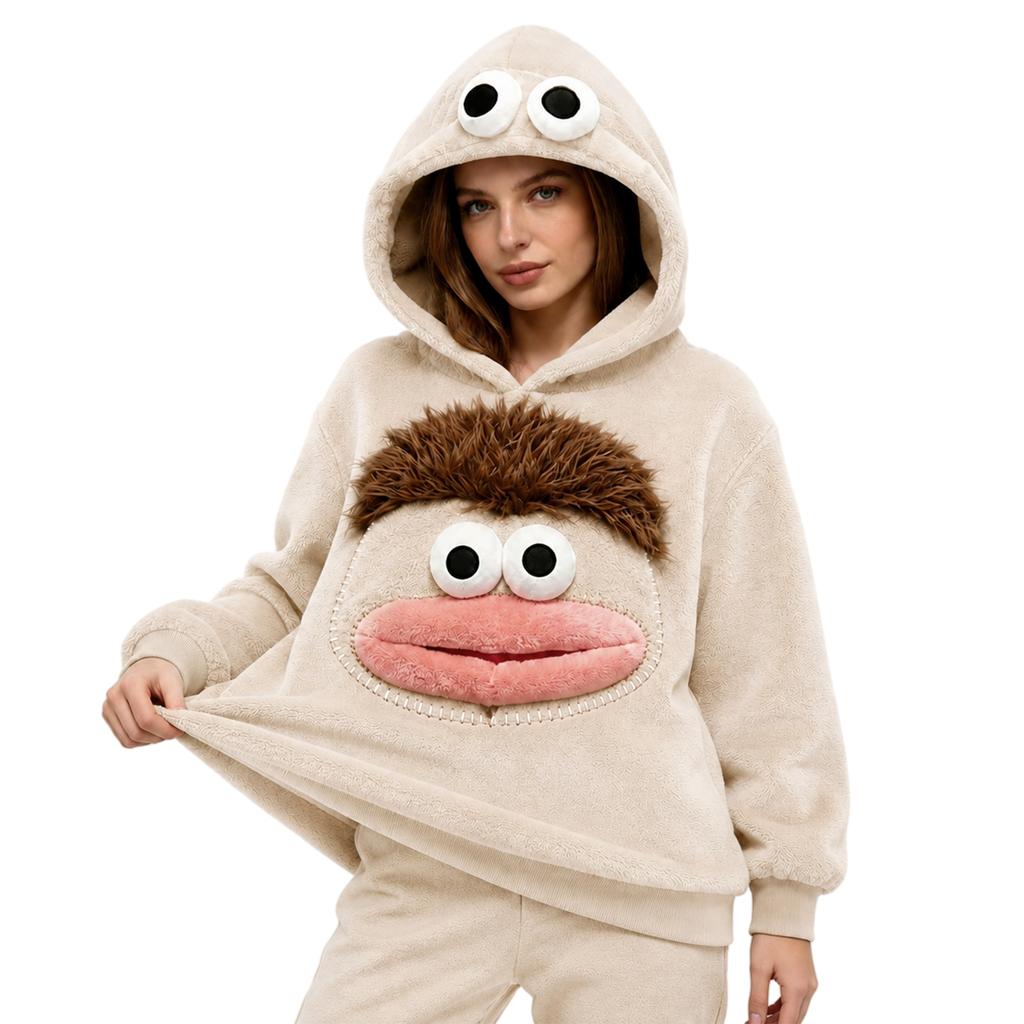 Funny Halloween Hooded Pajamas for Adults with