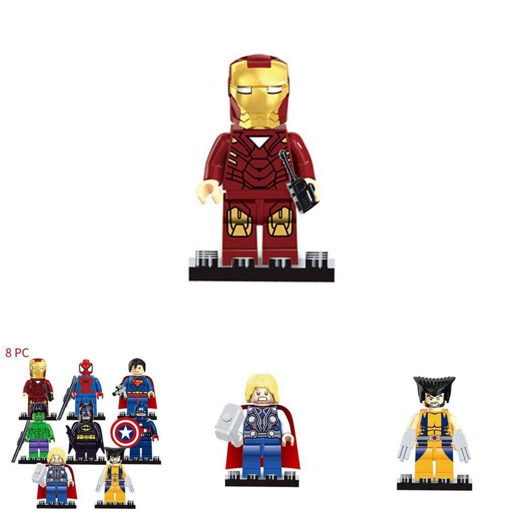Iron Man Spiderman Mini Figure Building Blocks With Small Part Construction For Children