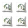 Fronha de Poliéster Casa Verde Suculenta Fronha 26 Letras Inglesas Capa de Almofada Capa de Almofada para Carro