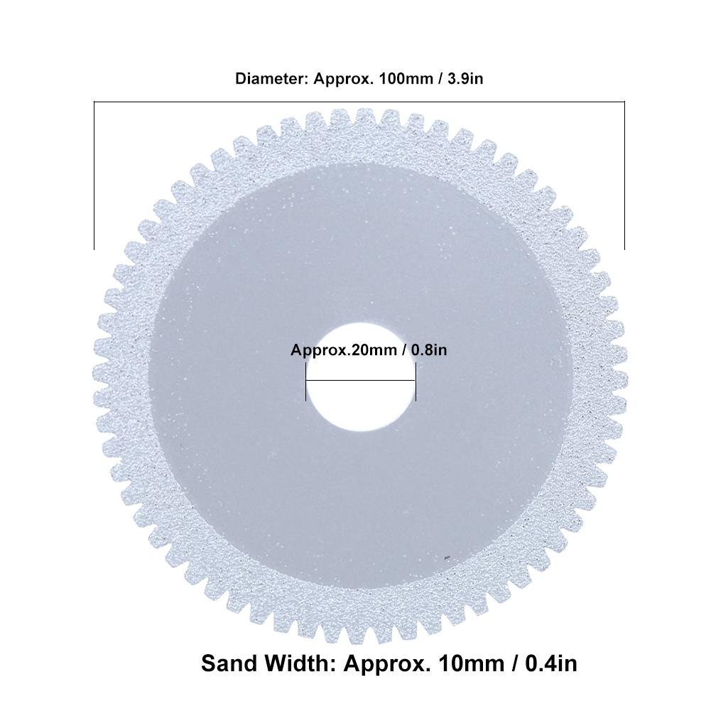 Diamond Saw Blade Brazed Sawtooth Slice Polishing Products Accessories 100mm 60Grit