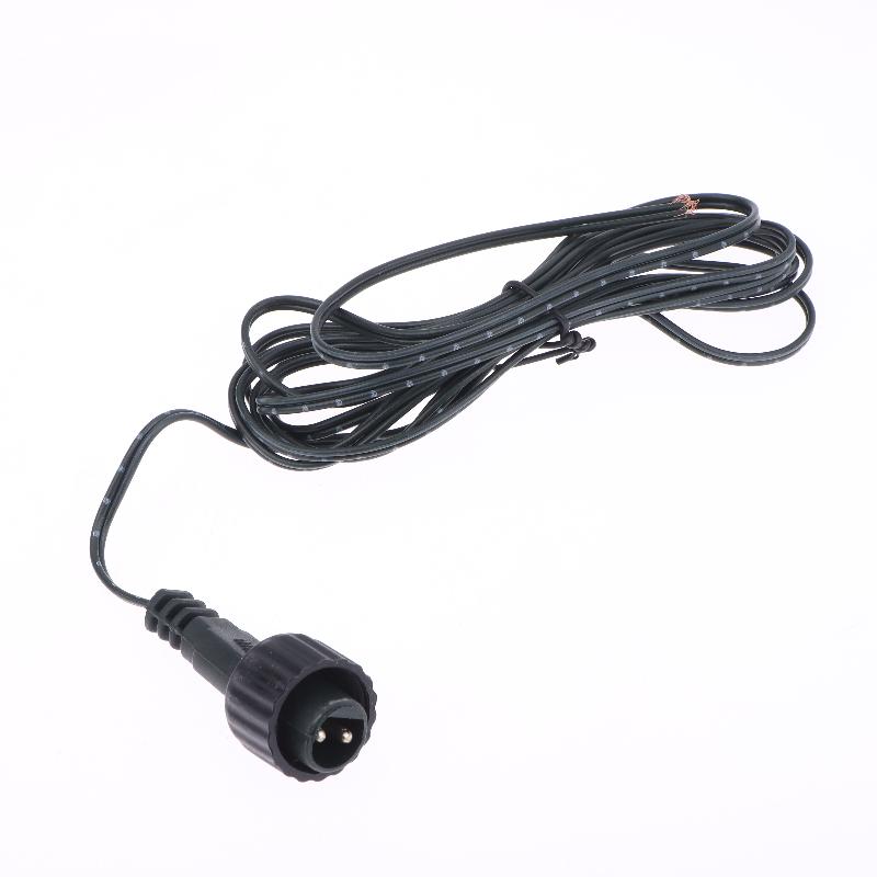 1/3/5Pcs Waterproof Extension Cable For Solar Panel 2Pin Led Connector Male 2 Meters Black 2Pin Plug Connector Wire