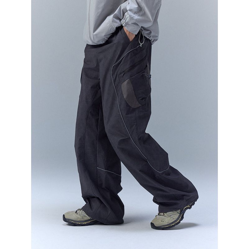 American-Style Street Waterproof Multi-Pocket Mud-Dyed Cargo Pants for Men and Women, 2025 Autumn Trendy Brand Loose Casual Straight-Leg Pants