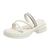 Thick-soled Beautiful Sandals Women Wear Fashionable Rhinestone Edges with Skirts In Summer, New Cool Slippers