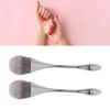 2pcs Soft Bristles Nail Art Powder Brush Ergonomic Handle Powder Remover Brush  For Manicure Use