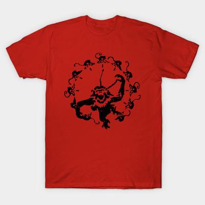Asian Size Men Print T-shirt Army Of The 12 Monkeys No-Cut Heat Transfer Print Cotton Tshirt