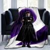 1pc Wednesday Wandinha in a Striped Uniform print blanket soft bedding sofa bedroom home decor Christmas gift q103