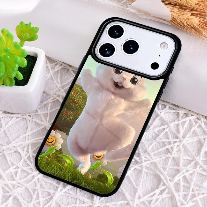 Cartoon Rabbit Bunny Phone Case for iPhone 17 Air 16 15 11 12 14 13 Pro Max Shockproof Cover
