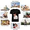 Koreanischer Stil Hübscher Kerl Druck Lässiges Hemd Locker Trendiges Oberteil Für Männer Und Frauen Tägliches Pendeln Reines Baumwoll-T-Shirt