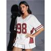 Women's Y2K Oversized V-Neck T-Shirt Light Luxury Elements High-Quality Casual Summer Top Short-Sleeved Fashion