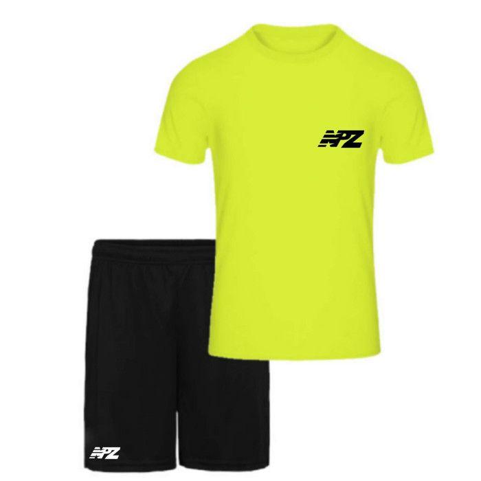 Ensemble short et maillot de foot - NPZ - Jaune fluo - Anti-transpirant - Garçon - 3 à 13 ans
