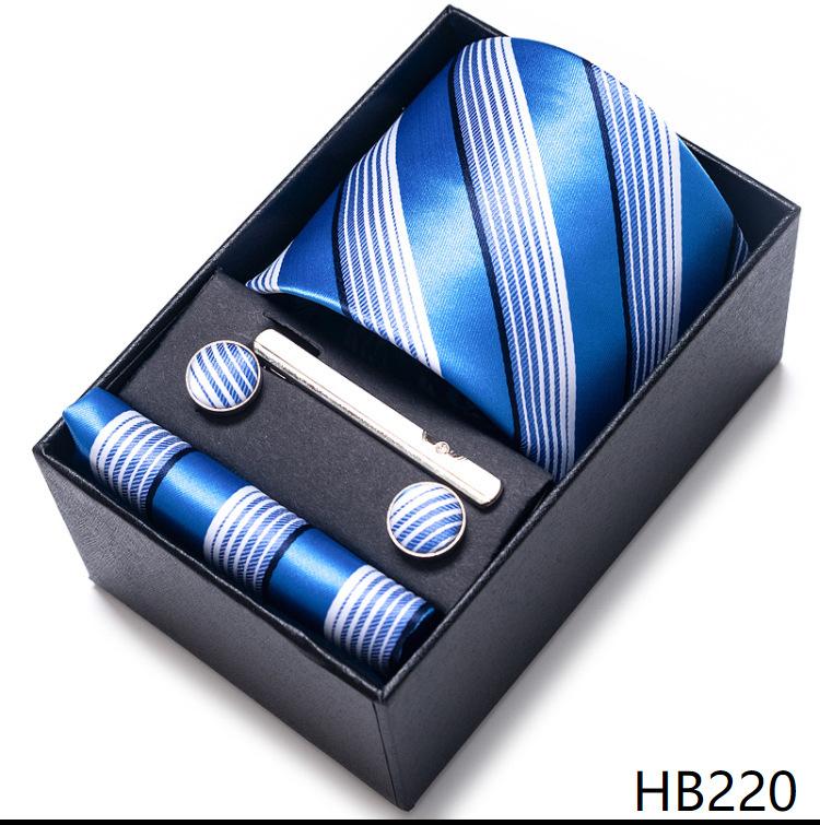 Gift Box Men'S 8Cm Tie Business Dress Jacquard Yarn Business Career Tie Set Men